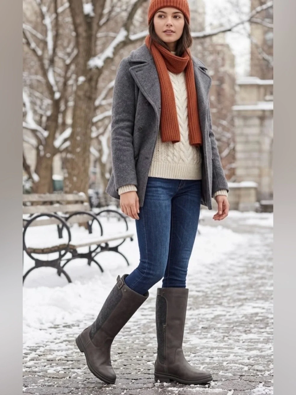 UGG Waterproof Janina Boots - S/N 1017387 -‎ Dark Green/ Gray - Size 8